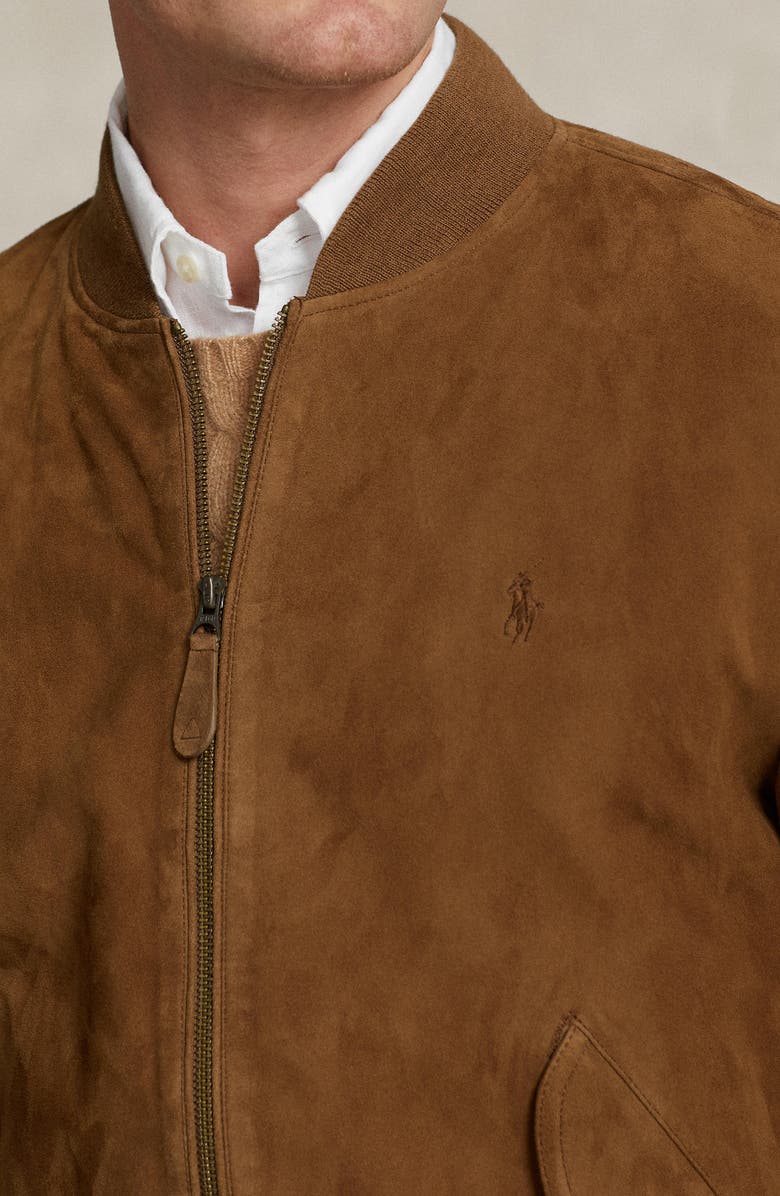 Polo Ralph Lauren Suede Bomber Jacket, Alternate, color, 
