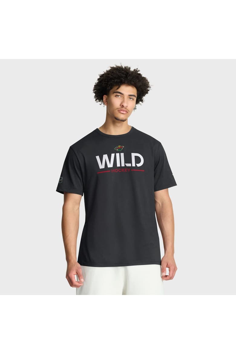Men's Fanatics Black Minnesota Wild Authentic Pro Primary T-Shirt, Main, color, Black