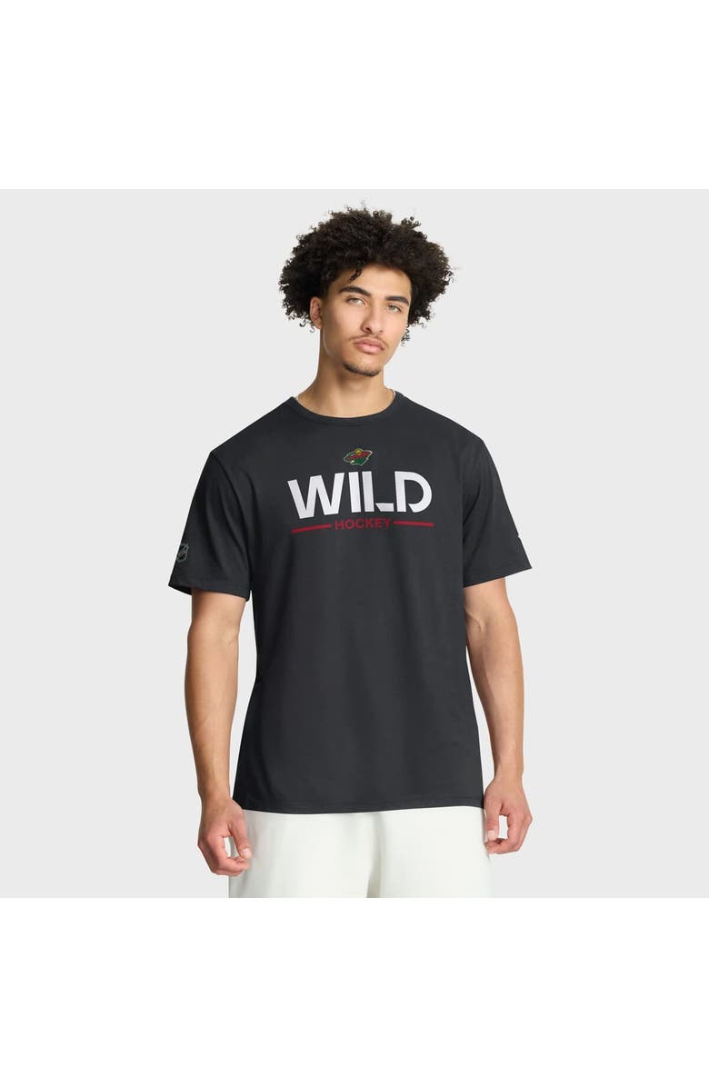FANATICS Men's Fanatics Black Minnesota Wild Authentic Pro Primary T-Shirt, Main, color, Black