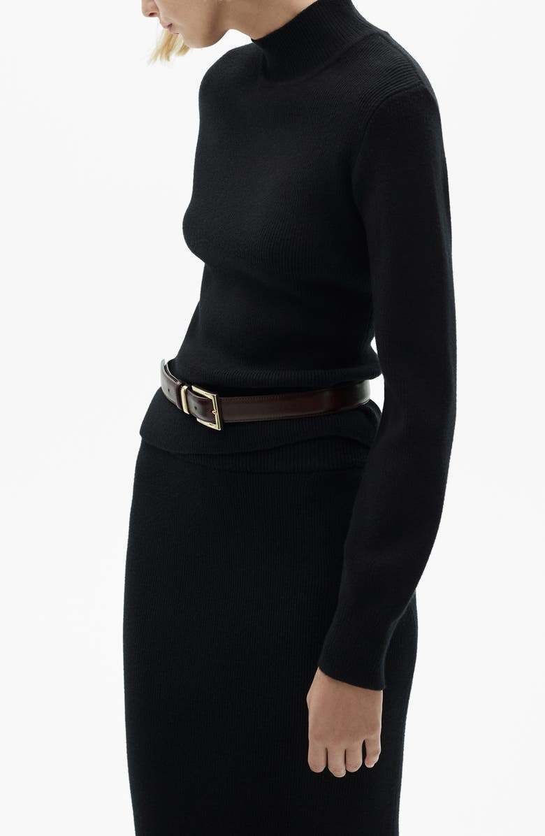 MANGO Rib Mock Neck Sweater, Alternate, color,