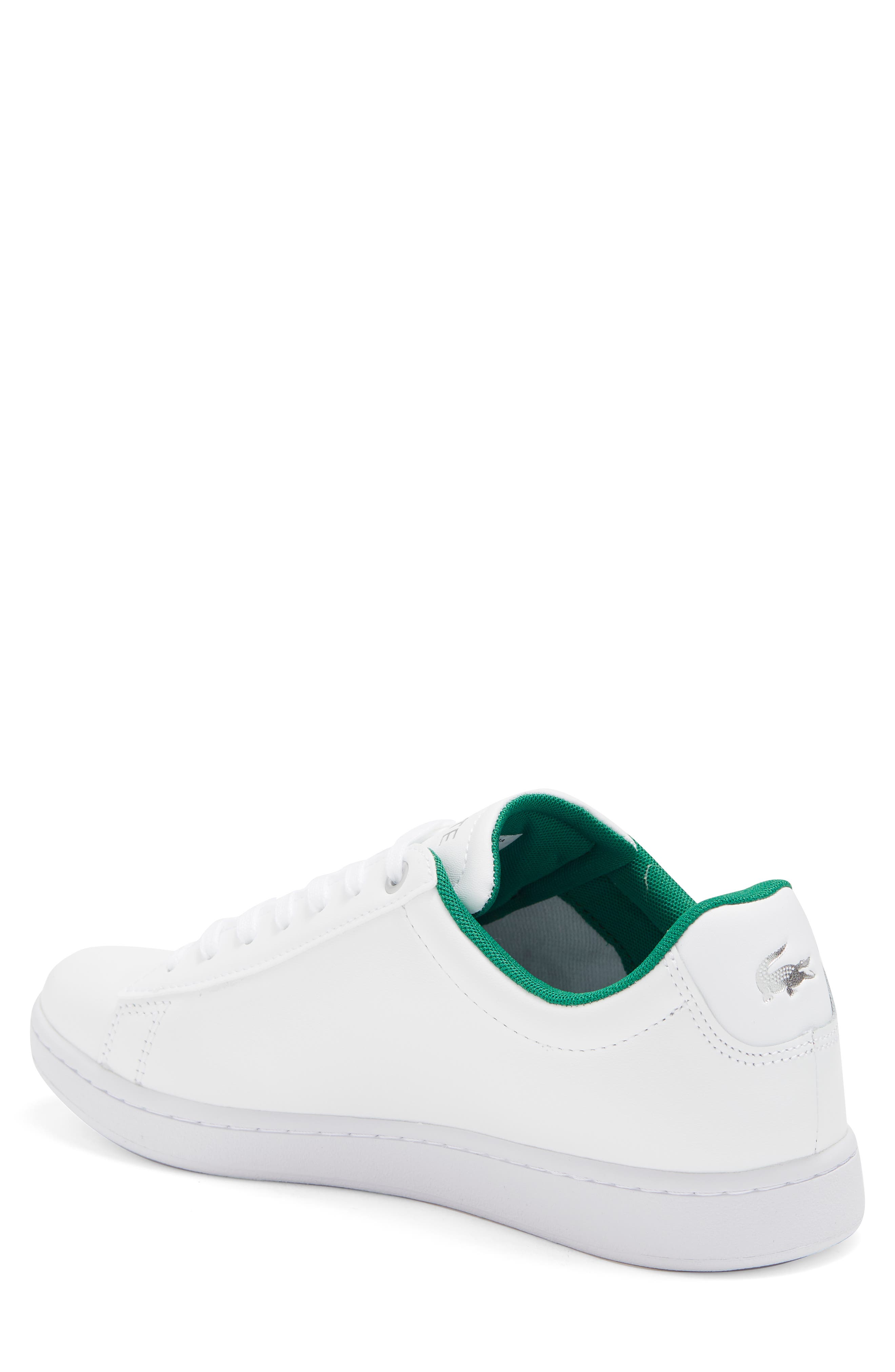 Lacoste Hydez Leather Sneaker, Alternate, color, 082 White/Green