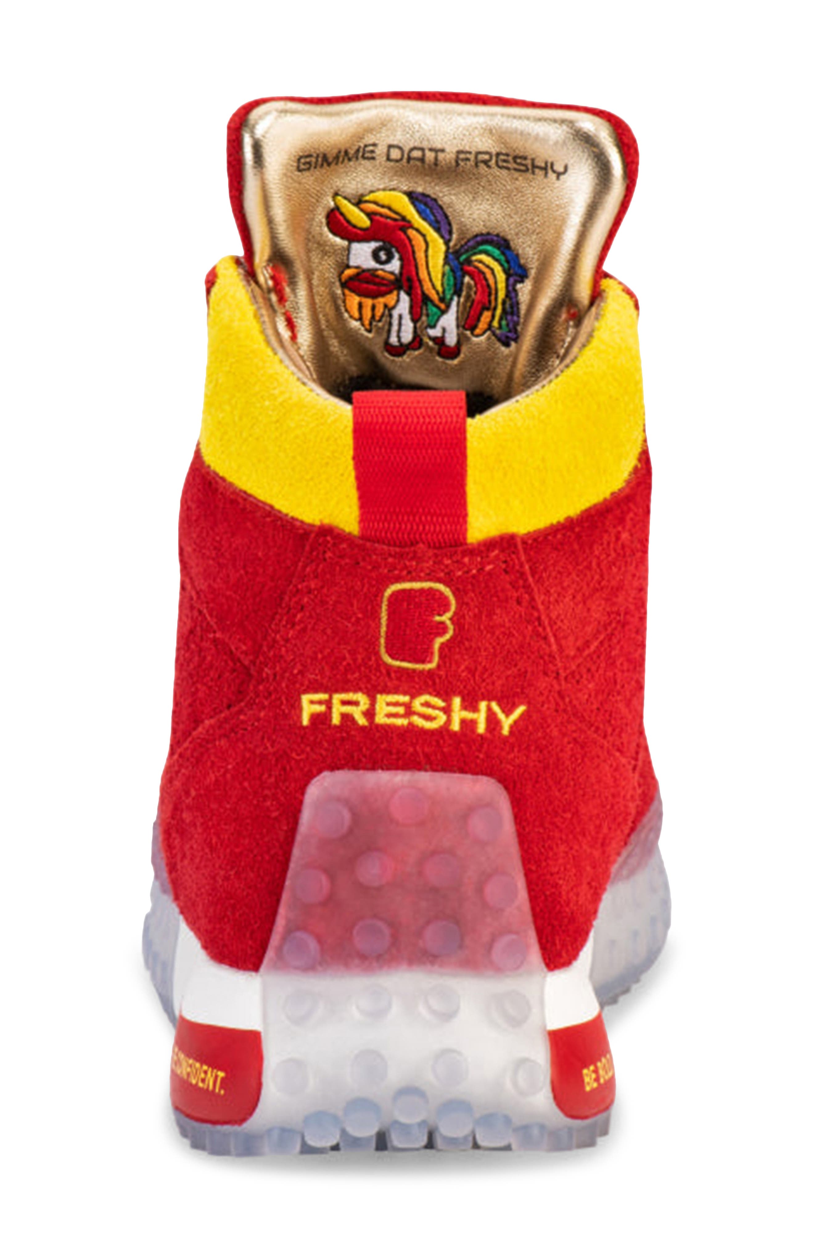 Dope Dawg Leather High Top Sneaker, Alternate, color, VAMPIRE RED