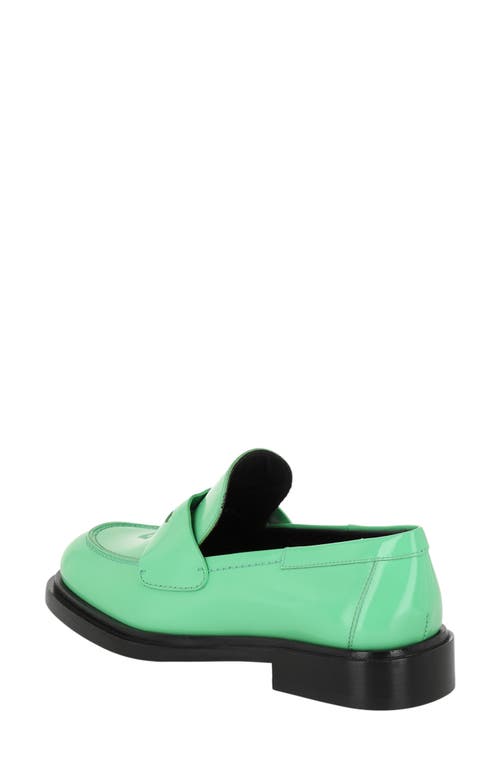 Ferragamo Nyx 30 Patent Penny Loafer In Green
