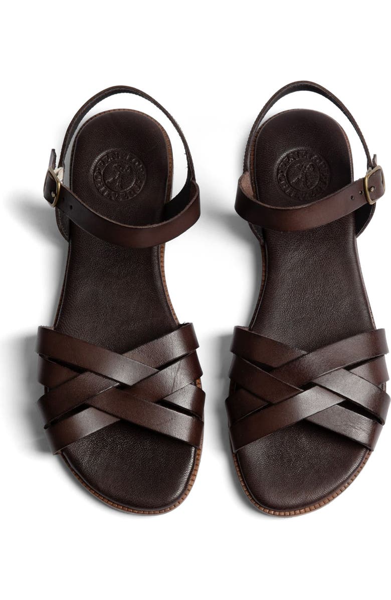 Penelope Chilvers Shepherdess Ankle Strap Sandal, Alternate, color, Bitter Chocolate