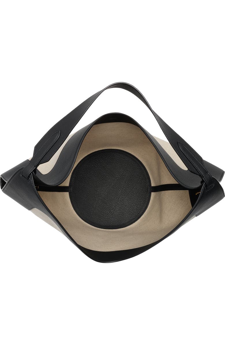 Khaite Medium Lotus Canvas & Leather Tote, Alternate, color, 367 Black / Natural