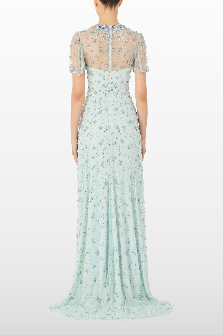 Ambiance Beaded Maxi Dress, Alternate, color, Alice Blue