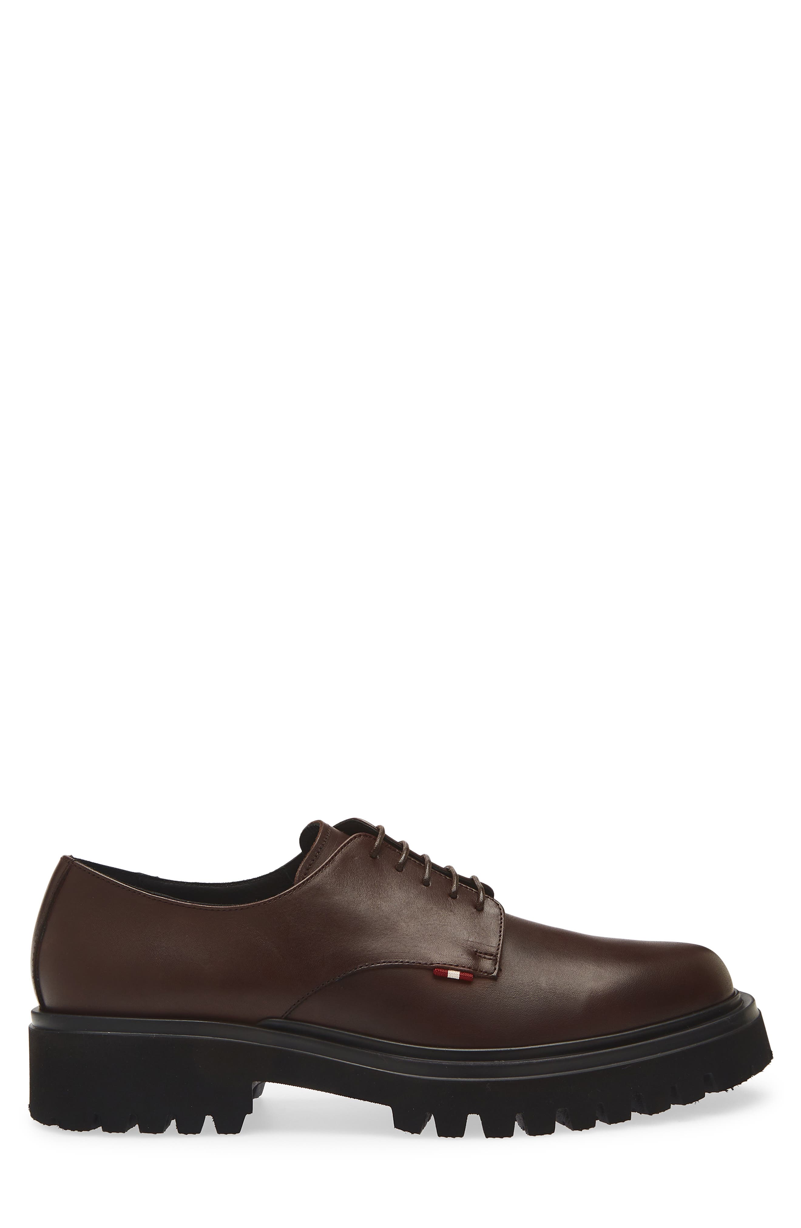 Bally Oliwery Leather Derby, Alternate, color, Marrone