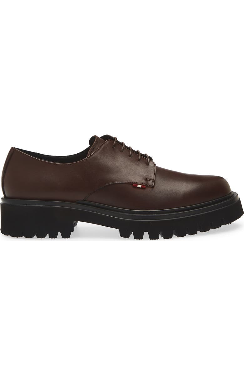 Bally Oliwery Leather Derby, Alternate, color, Marrone