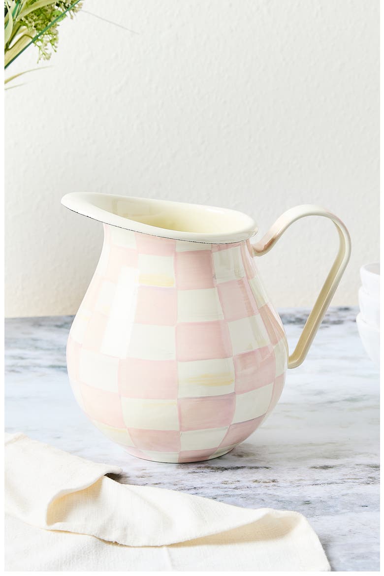 Rosy Check Pitcher, Alternate, color, PINK/ WHITE