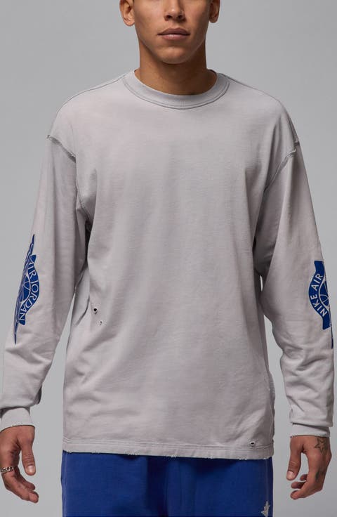 Rare Air Distressed Long Sleeve Graphic T-Shirt