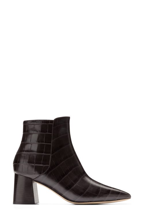 Cole Haan Catlyn Bootie In Dark Chocolate Croc