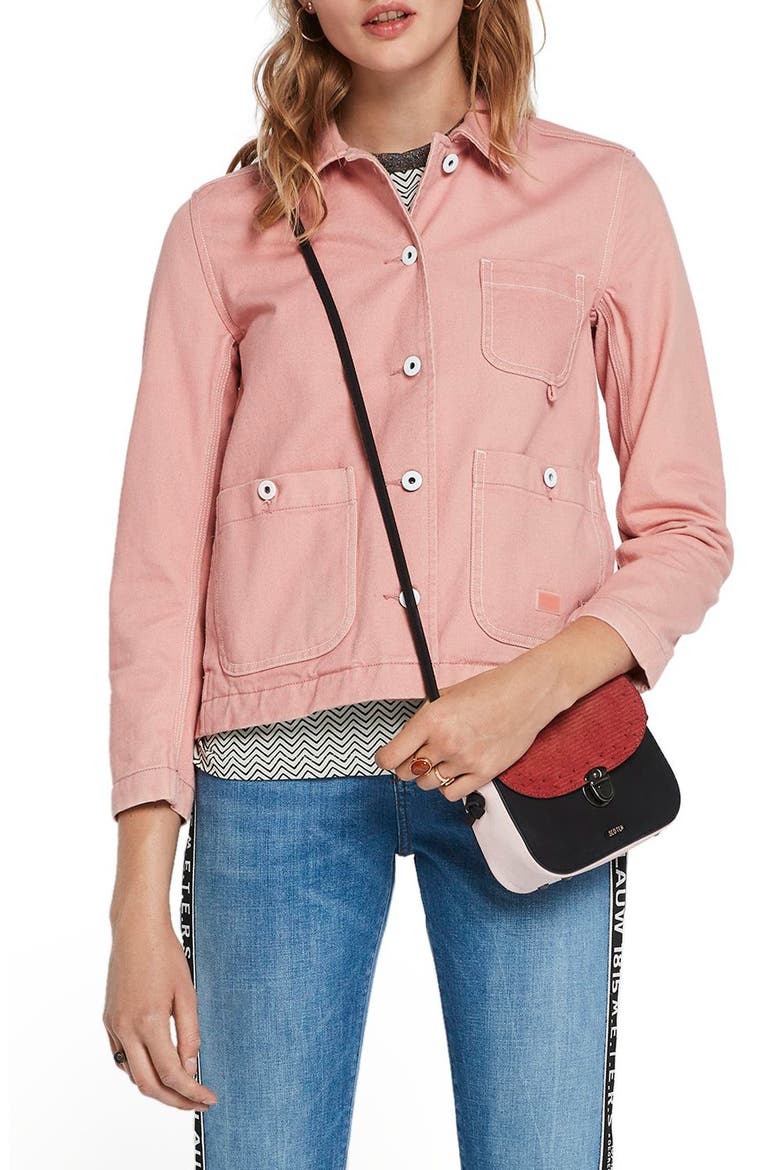 Workwear Cotton Jacket, Main, color, MALOJA PINK