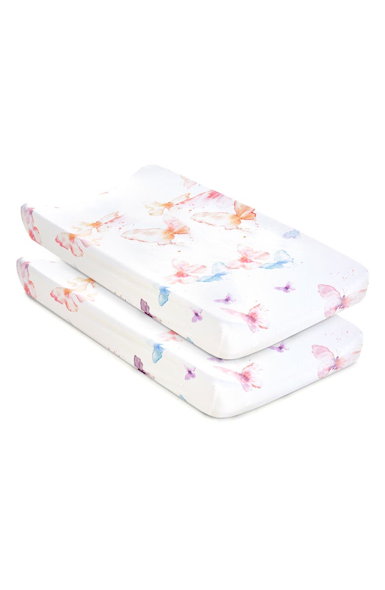 Oilo 2-Pack Jersey Changing Pad Covers, Alternate, color, Butterfly
