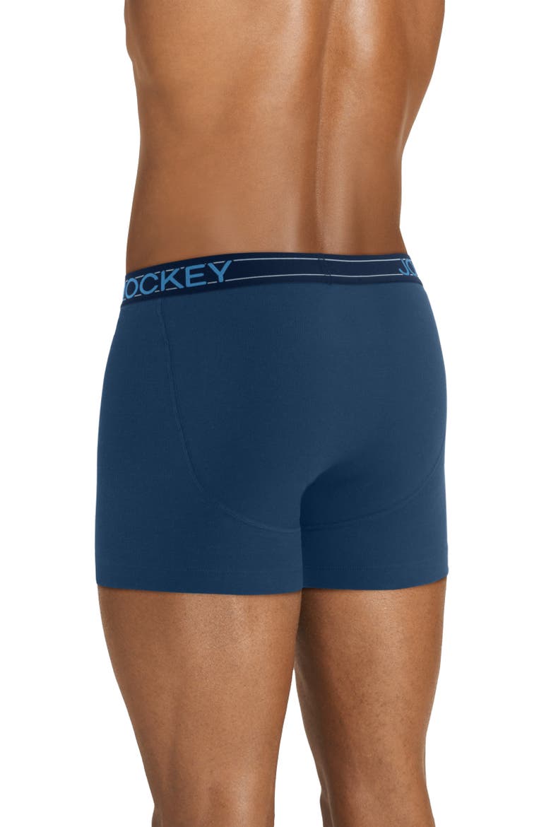Mens Lightweight Cotton Blend 5" Boxer Brief - 4 Pack, Alternate, color, Sparkling Waters/Blue Heaven