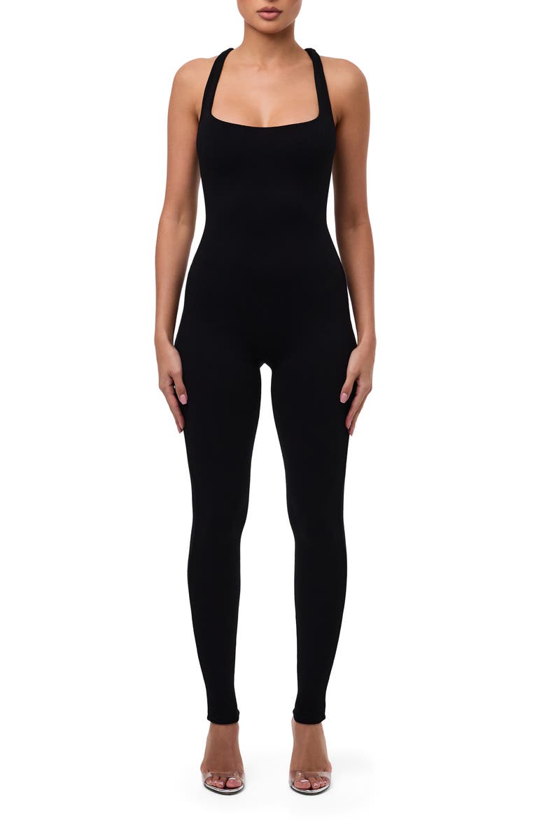 Back in the Race Jumpsuit, Main, color, BLACK