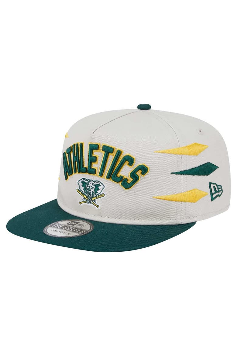 Men's New Era Cream Athletics Iron Golfer Snapback Hat, Main, color, Cream