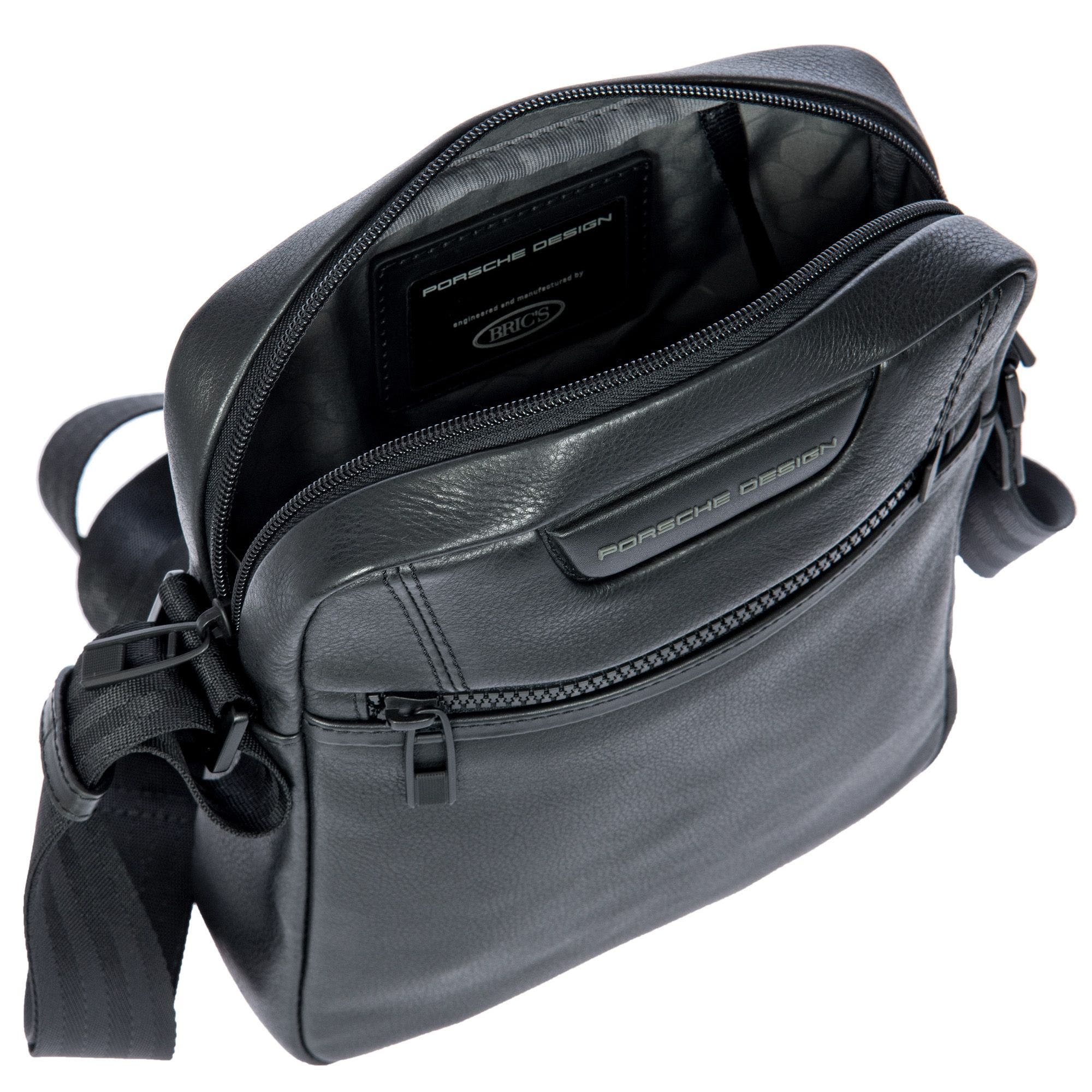 Roadster Leather EVO XS Shoulder Bag, Alternate, color, Black