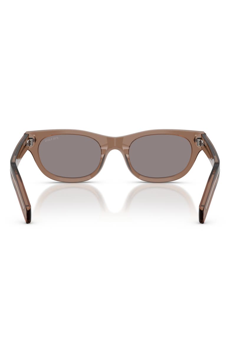 Prada 52mm Cat Eye Sunglasses, Alternate, color, Transparent Clay / Grey
