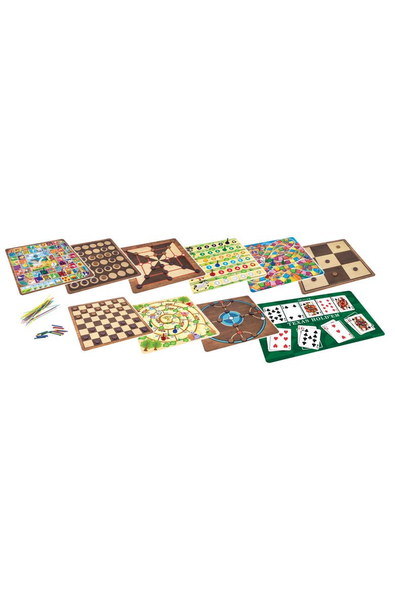 365 Games Classic Board & Card Games Set, Alternate, color, Multicolored