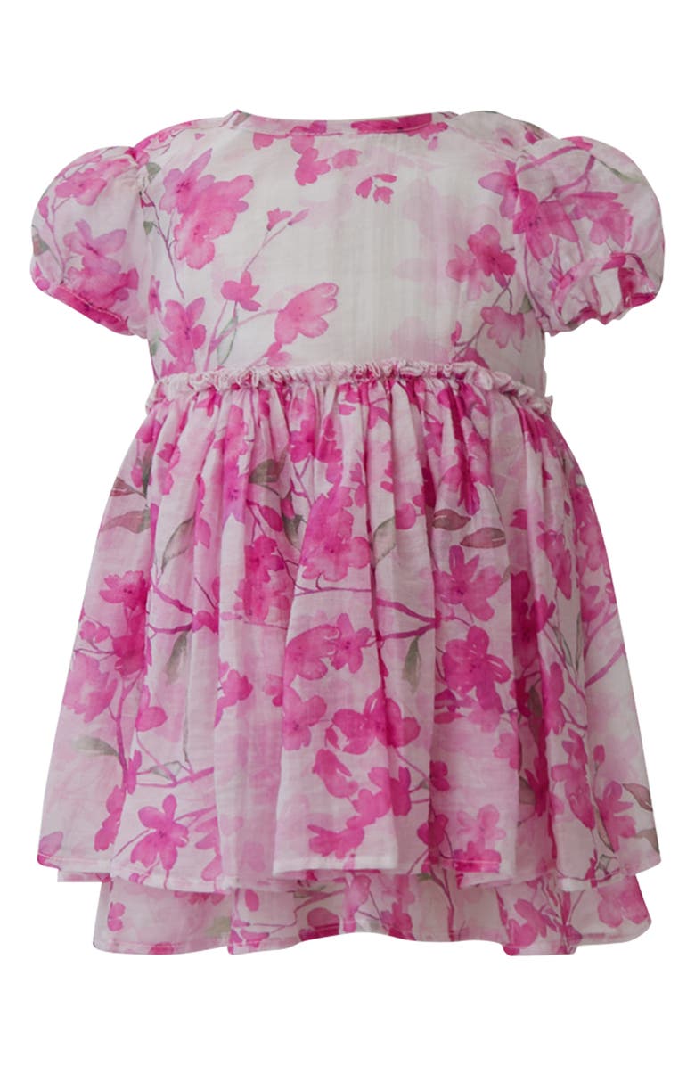 Bardot Junior Kids' Lucia Blooms Floral Dress, Main, color, Pink Bloom