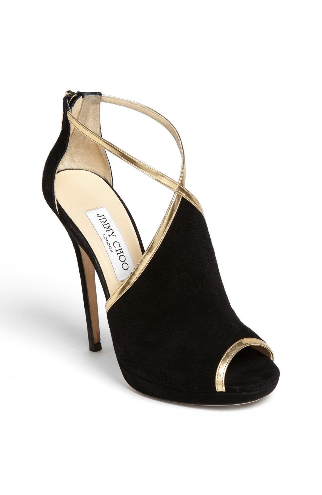 'Fey' Bootie, Main, color, BLACK/ GOLD