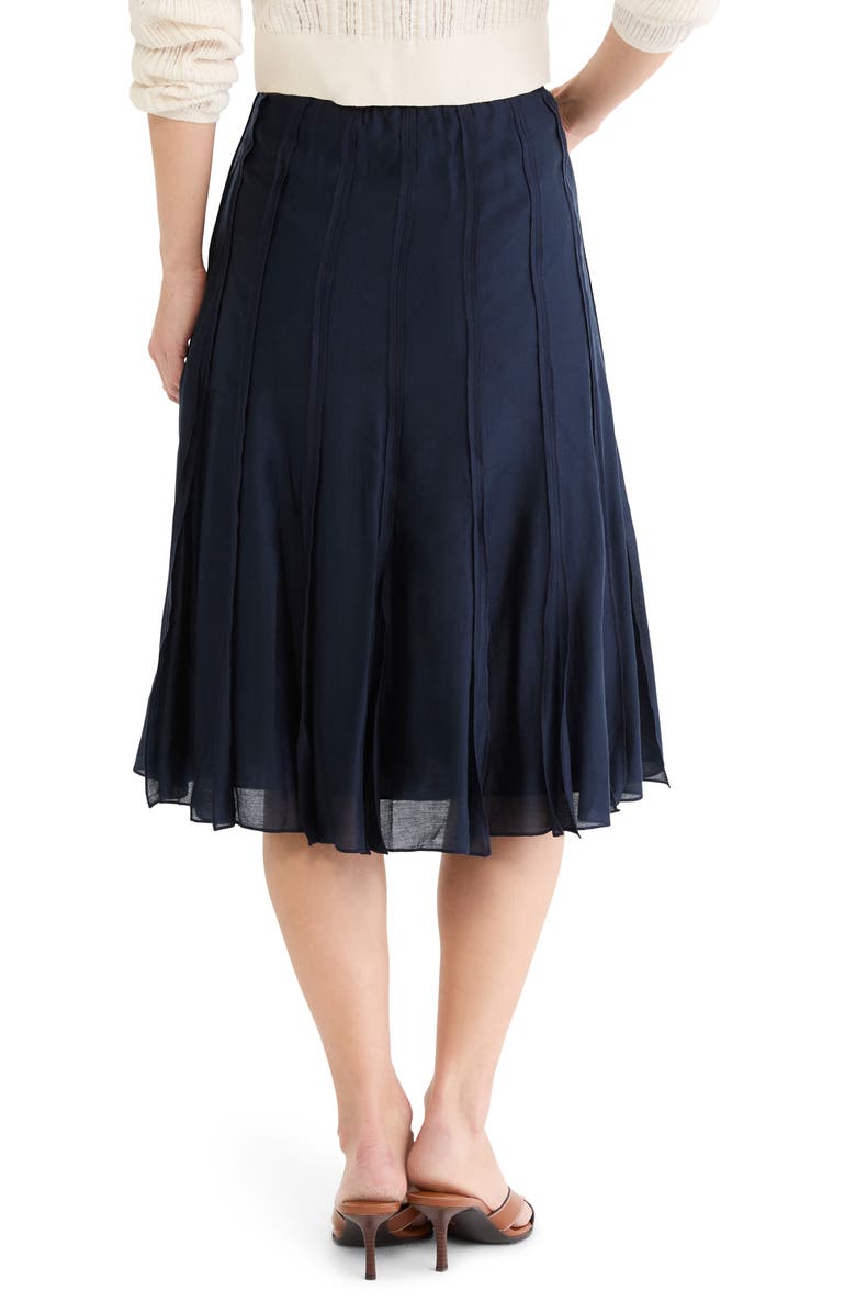 NIC+ZOE Batiste Flirt Ruffle A-Line Skirt, Alternate, color, Dark Indigo