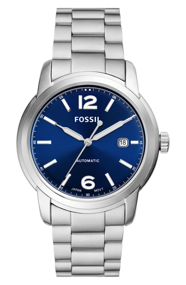 Fossil Heritage Automatic Bracelet Watch, 43mm, Main, color, 