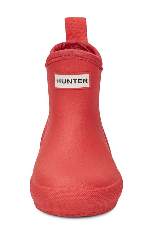 Hunter Kids' Original Waterproof Chelsea Rain Boot In Red