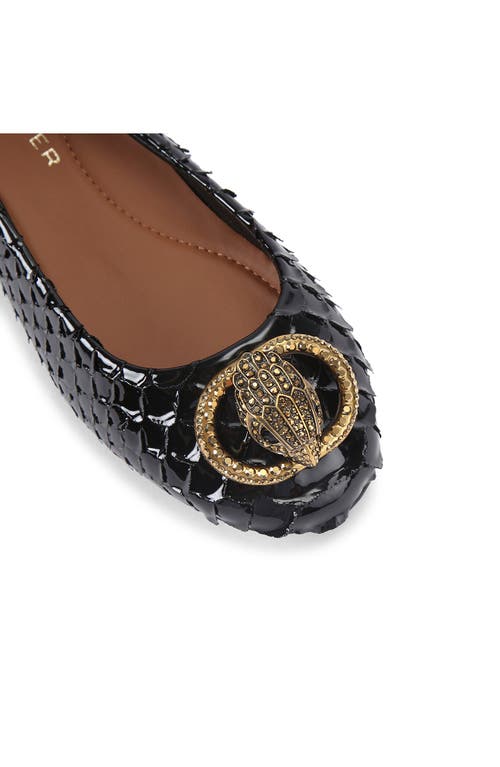 Kurt Geiger Leather Chelsea Ballet Flats In Black