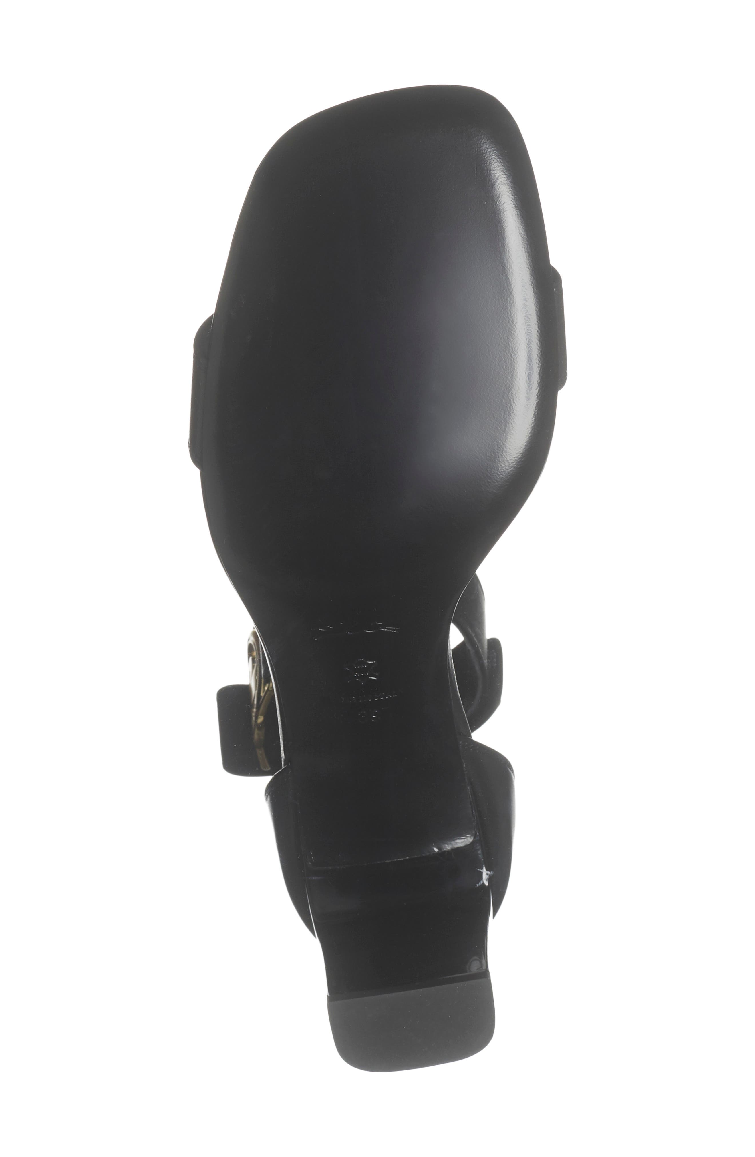 Longchamp Ankle Strap Sandal, Alternate, color, Black