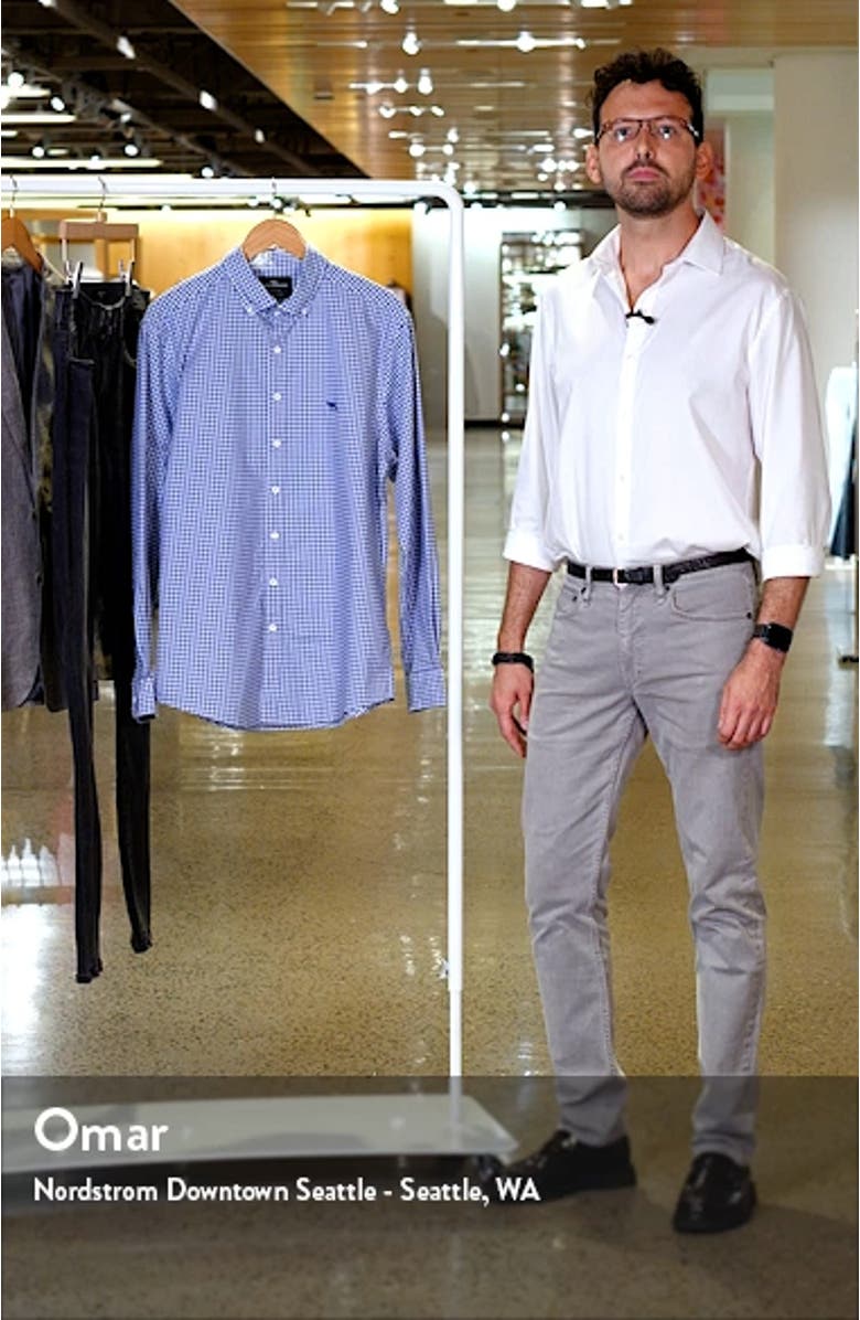 Sports Fit Gingham Button-Down Oxford Shirt, sales video thumbnail