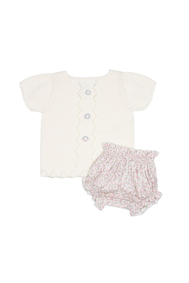 Colette Knit Diaper Set, Main, color, Ivory Multi