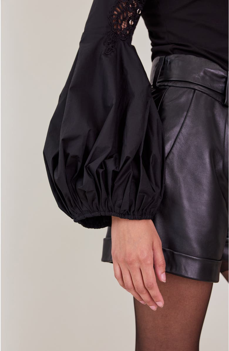 Anne Fontaine Lenna Top, Alternate, color, Black