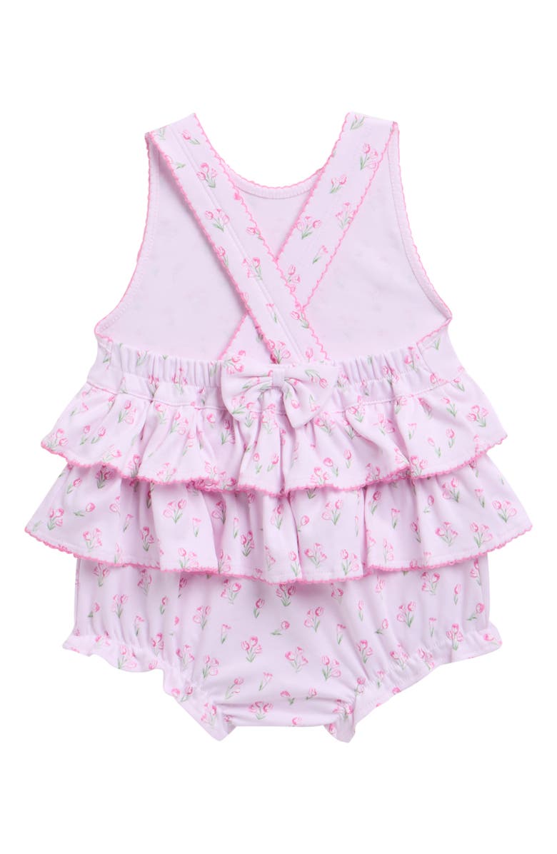 Kissy Kissy Print Pima Cotton Bubble Romper, Alternate, color, Multi Pink