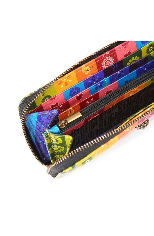 Kurt Geiger London Kensington Leather Zip Around Wallet In Multi