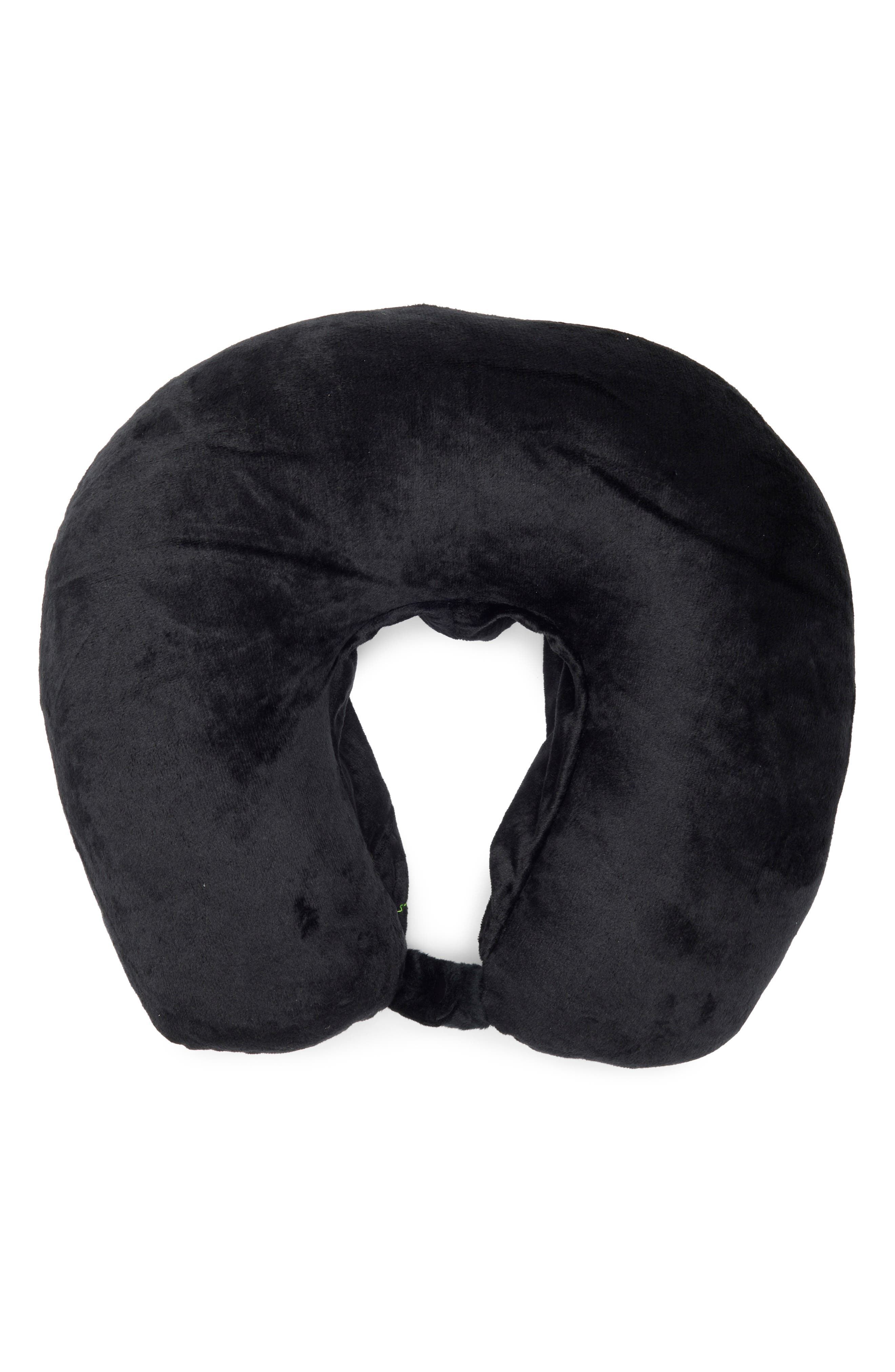 Wolf Essentials Hooded Neck Pillow, Alternate, color, Black