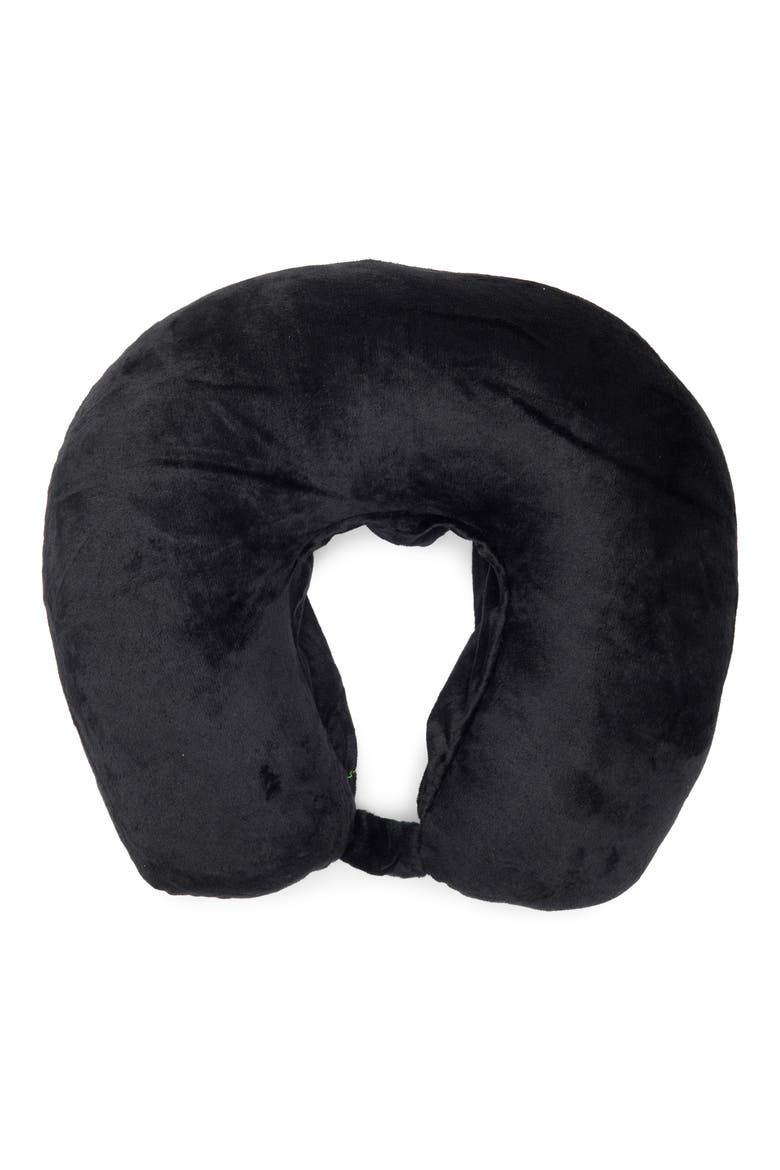 Hooded Neck Pillow, Alternate, color, BLACK