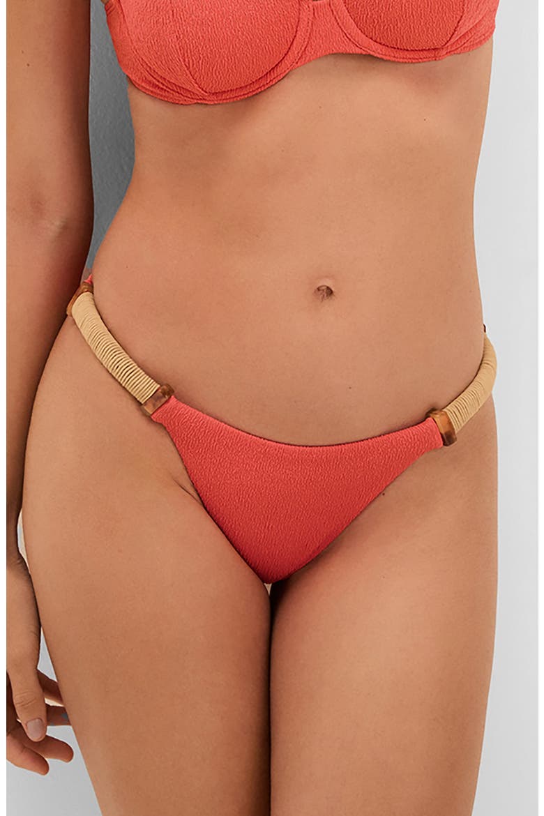 Firenze April Crinkle Bikini Bottoms, Main, color, PINK