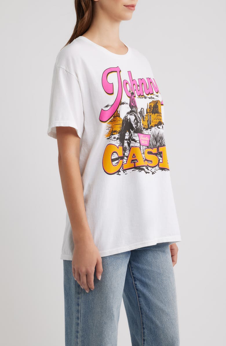 Merch Traffic Johnny Cash Graphic T-Shirt, Alternate, color, White