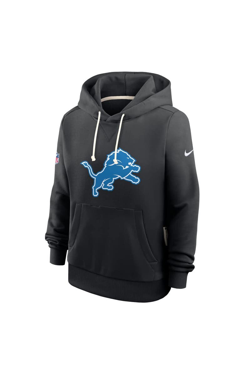 Nike Women's Nike Black Detroit Lions Throwback Sideline Standard Issue Dri-FIT Hoodie, Alternate, color, Black