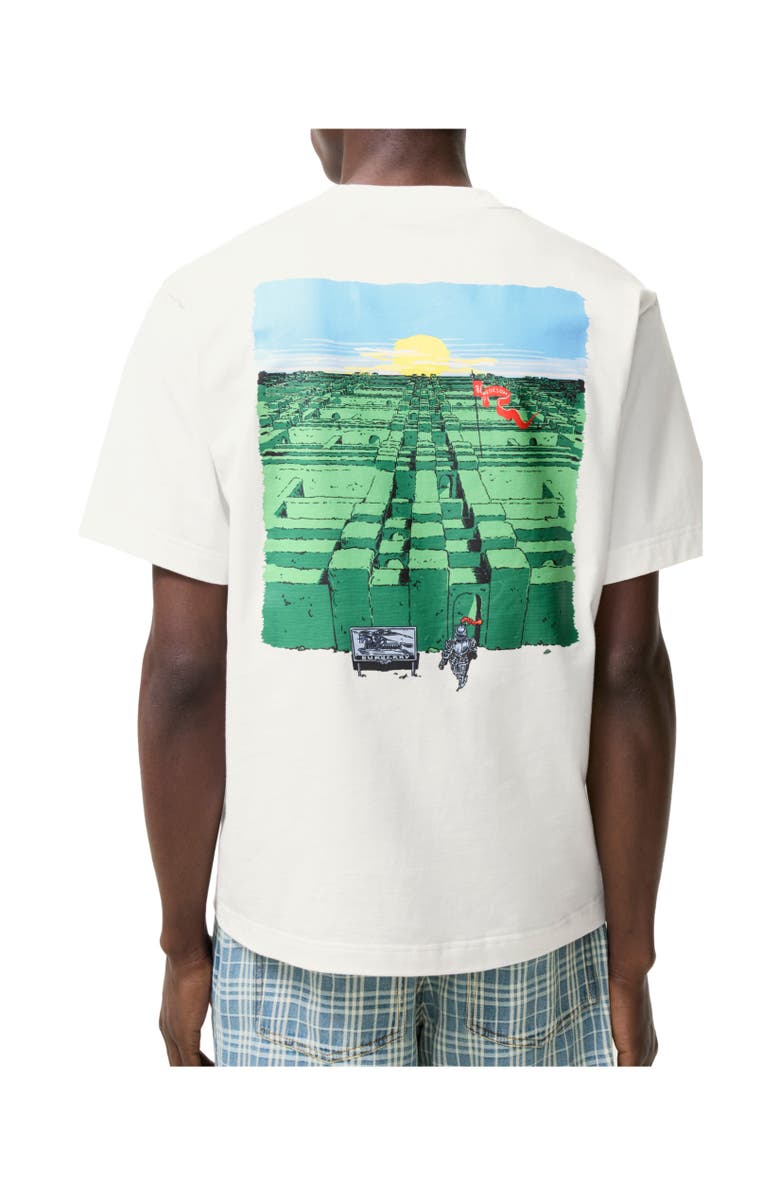 Burberry Maze Cotton T-shirt, Alternate, color, Chalk White