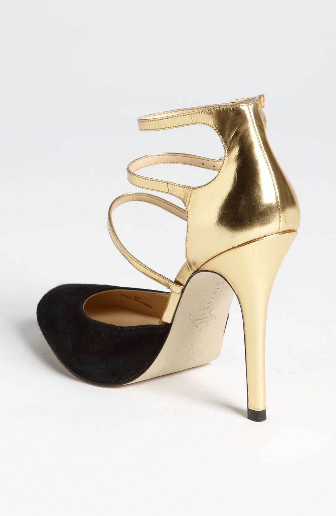'Brynn' Pump, Alternate, color, BLACK SUEDE/ METALLIC