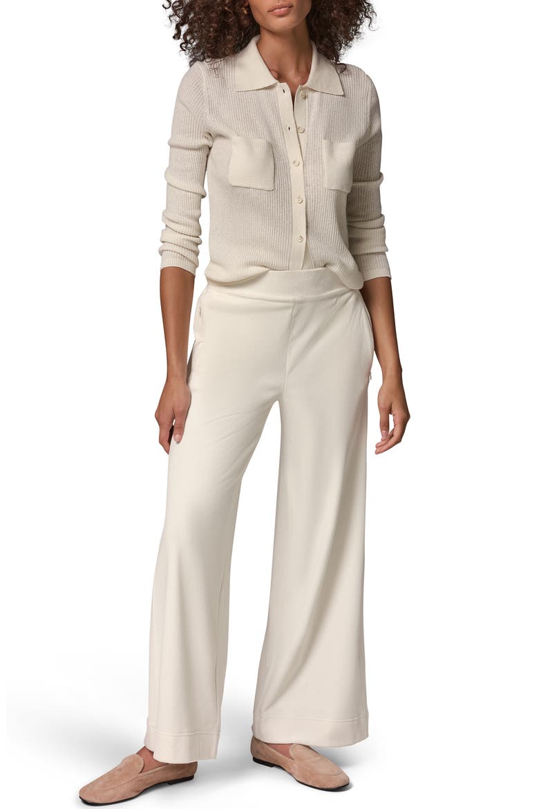 High Waist Wide Leg Corduroy Pants, Alternate, color, CREAM
