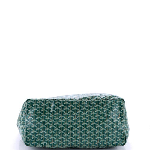 Pre-owned Goyard Goyard Saint Louis Tote Printed Coated Canvas Gm In Green