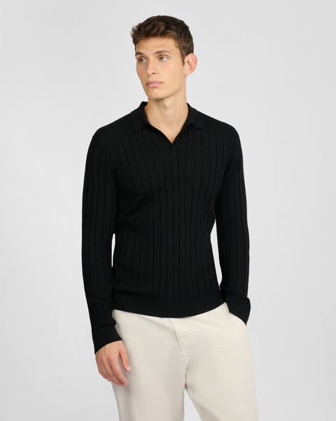 Extra Fine Merino Wool Johnny Collar Polo