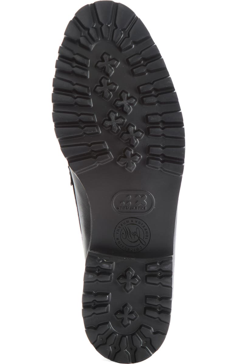 Johnston & Murphy Baldwin Lug Sole Bit Loafer, Alternate, color, Black Sheepskin