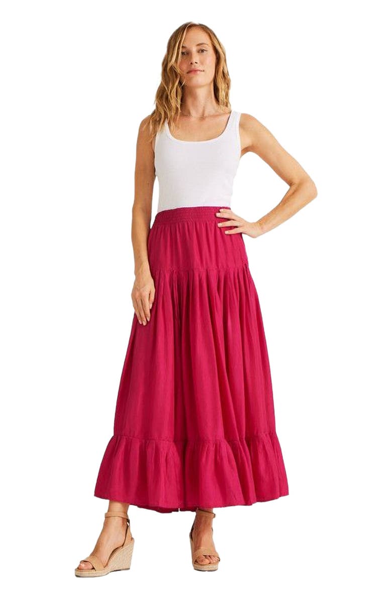 Calypso St. Barth Lourdes Skirt, Alternate, color, Magenta
