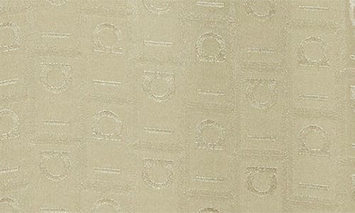 Ferragamo Gancini Jacquard Silk Button-up Shirt In Green