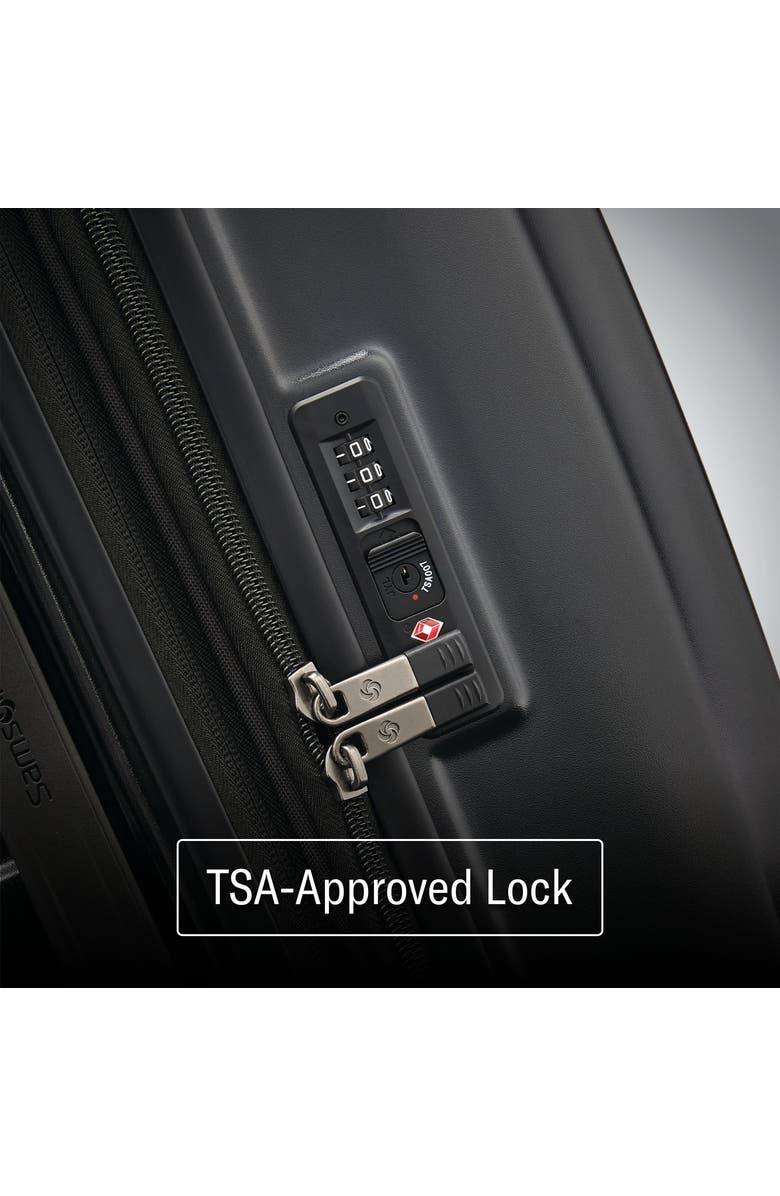 Samsonite Octiv Hardside Spinner Carry-On Luggage, Alternate, color, Stealth Black
