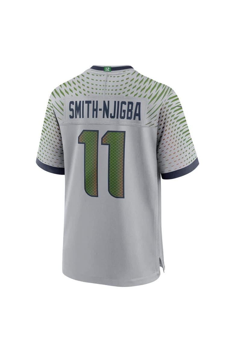 Men's Nike Jaxon Smith-Njigba Wolf Gray Seattle Seahawks 2025 Rivalries Collection Game Jersey, Alternate, color, Gray